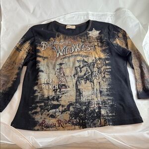 Wild West Women's Shirt - Black and Brown